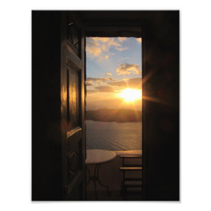 Impression Photo Coucher du soleil de Santorini