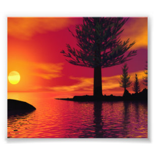 Impression Photo Coucher du soleil de Summerland