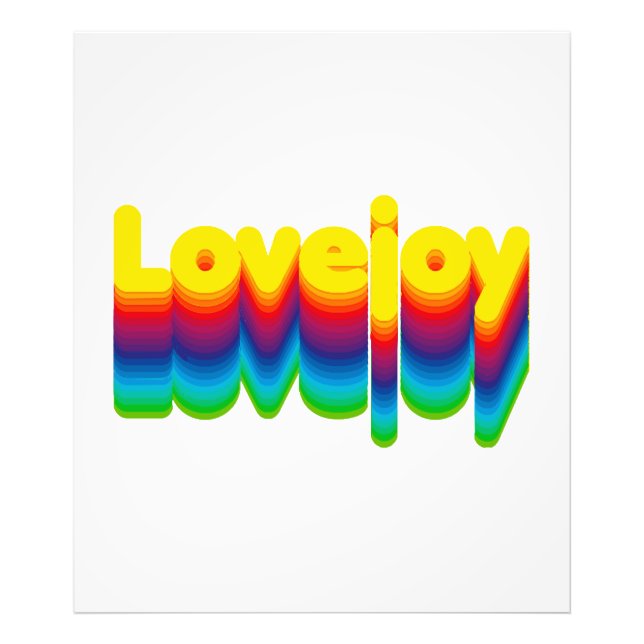Impression Photo Couches arc-en-ciel Lovejoy Nom Étiquette (Devant)