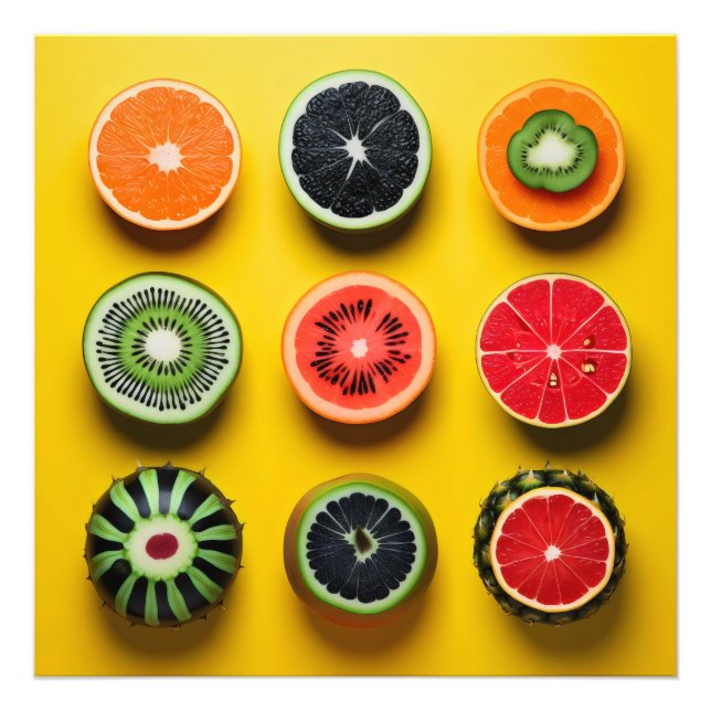 Impression Photo Couleurs de fruits abstraits (Devant)