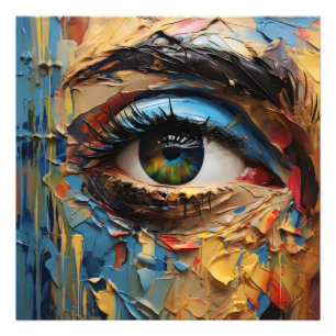 Impression Photo Couleurs oculaires de peinture Abstraites