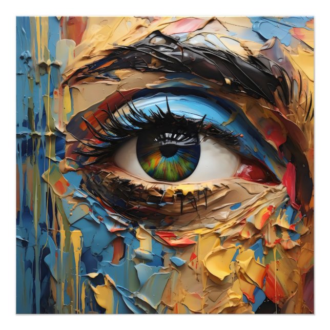 Impression Photo Couleurs oculaires de peinture Abstraites (Devant)