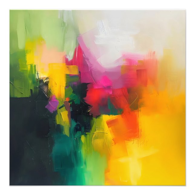 Impression Photo Couleurs vives Art Abstrait (Devant)