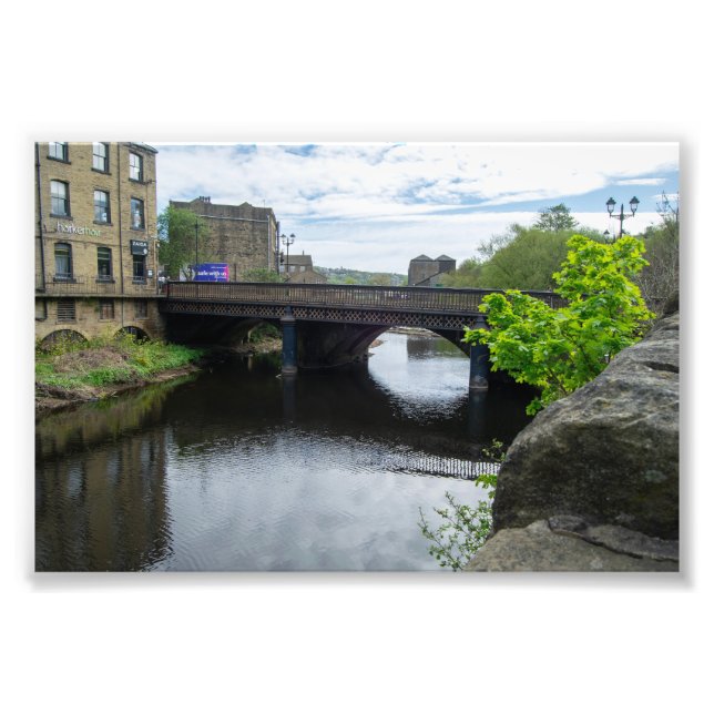Impression Photo County Bridge et la rivière Calder, Sowerby Bridge (Devant)