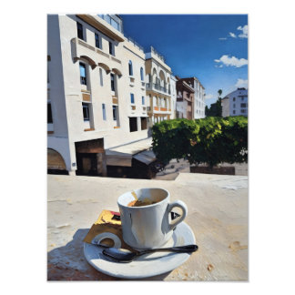 Impression Photo Coupe de café sur balcon