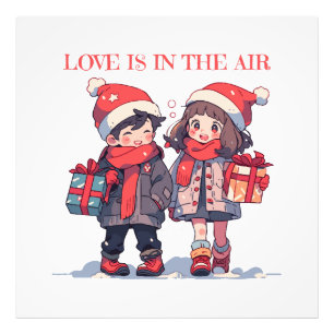 Impression Photo Couple de Noël - L'amour est dans l'air