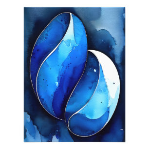 Impression Photo Courbes de cobalt marin