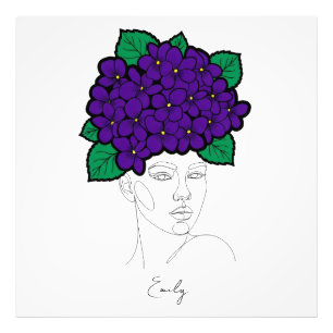 Impression Photo Couronne d'art personnalisée avec la fleur de nais