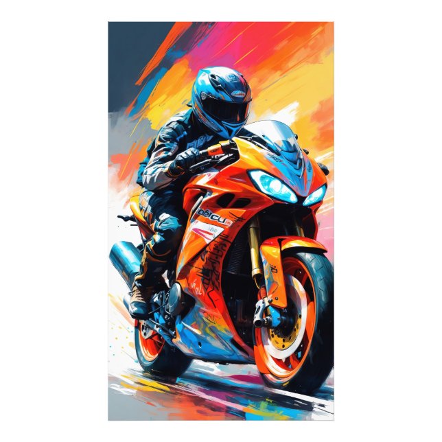 Impression Photo Course de moto haute vitesse (Devant)