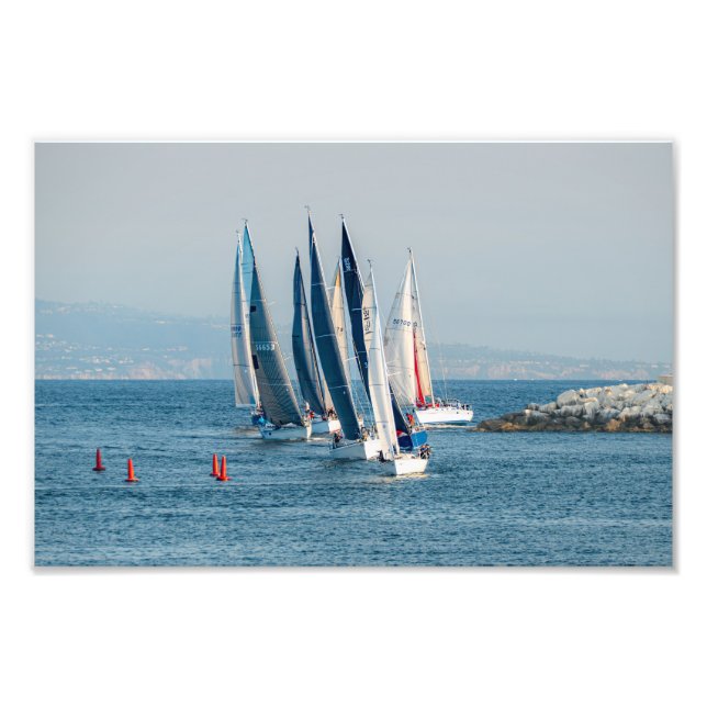 Impression Photo Course de yacht - Marina Del Rey, CA (Devant)