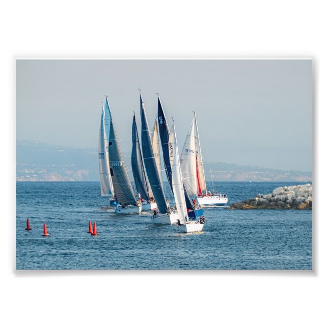 Impression Photo Course de yacht - Marina Del Rey, CA (Devant)