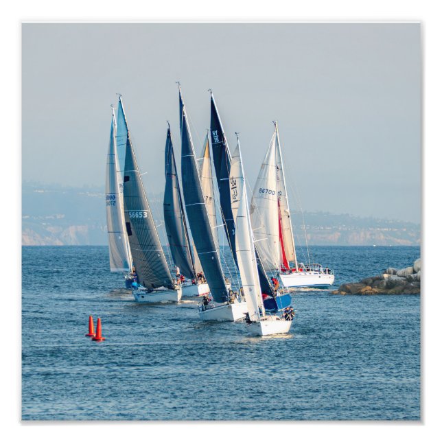 Impression Photo Course de yacht - Marina Del Rey, CA (Devant)
