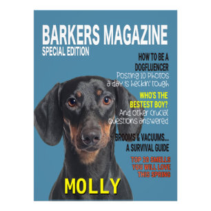 Impression Photo Couverture du magazine Dachshund Parody