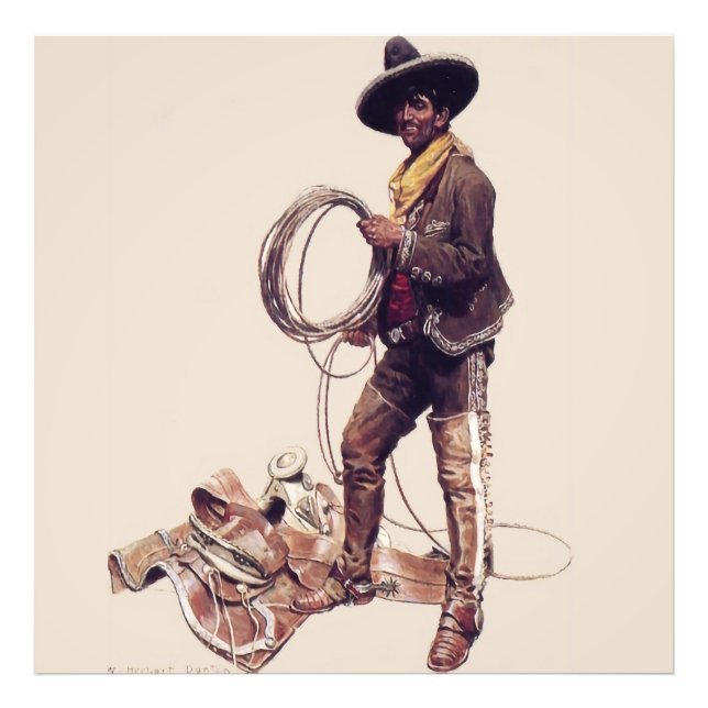 Impression Photo « Cowboy mexicain » par W Herbert Dunton  (Devant)