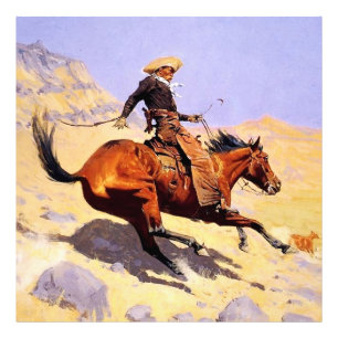 Impression Photo Cowboy Western Art par Frederic Remington