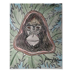Impression Photo Crayon de couleur de Gorillla
