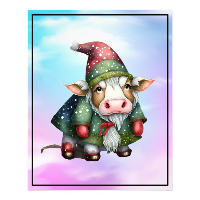 Impression Photo Création de vache lutin de Noël-83456 (Devant)