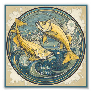 Impression Photo Créer vos propres pinces Art Nouveau Zodiac