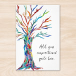 Impression Photo Créez Votre Propre Devis De Motivation Inspiration<br><div class="desc">Cette affiche unique est décorée avec une mosaïque colorée Arbre de vie design. Ajoutez le devis ou le message que vous avez choisi pour le personnaliser. Cliquez sur Personnaliser pour modifier la police,  la taille de police et la couleur de police. Mosaïque originale © Michele Davies.</div>