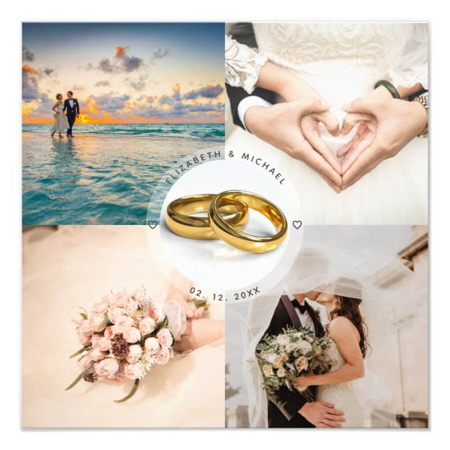 Impression Photo Créez votre propre mariage de mariés jeunes mariés (Devant)