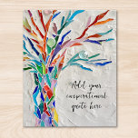 Impression Photo Créez votre propre message inspirant<br><div class="desc">Cette affiche unique est décorée avec une mosaïque colorée Arbre de vie design. Vous pouvez ajouter une citation ou un message inspiré pour la personnaliser. Vous pouvez modifier la police,  la taille de police et la couleur de police. Mosaïque originale © Michele Davies.</div>