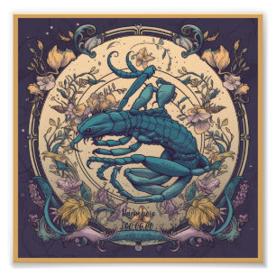 Impression Photo Créez votre propre Scorpio Art Nouveau Zodiac