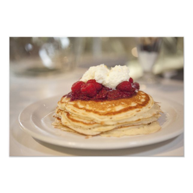 Impression Photo Crêpes aux framboises (Devant)
