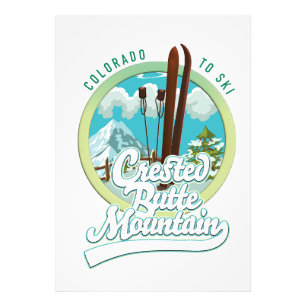 Impression Photo Crested Butte Mountain Colorado Ski logo