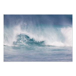 Impression Photo Crise de la vague bleue, Maui, Hawaï, États-Unis