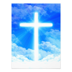 Impression Photo Cross of Light Jesus Christ Customizable Christian