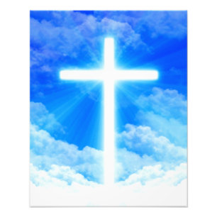 Impression Photo Cross of Light Jesus Christ Customizable Christian