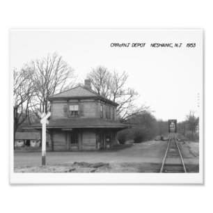 Impression Photo CRR de station de train de NJ, Neshanic, cru de NJ