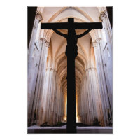 Crucifix avec Jésus-Christ. Abbaye gothique d'Alco