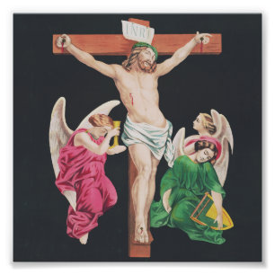 Impression Photo Crucifixion médiévale de Jésus-Christ