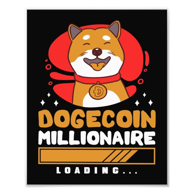 Impression Photo Crypto DogeCoin Millionaire Chargement (Devant)