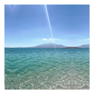 Impression Photo Crystal Water View Blue Sky Beach Vibe Paisible