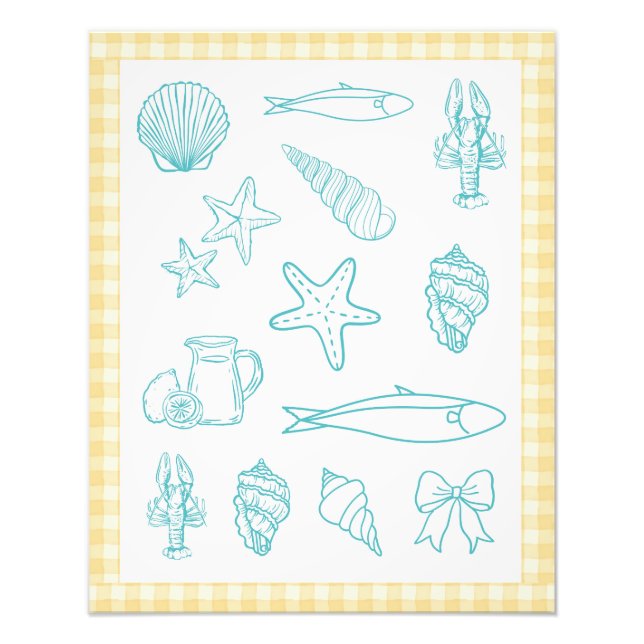 Impression Photo Cuisine italienne Côtière Imprimer | Bleu Sorrente (Devant)