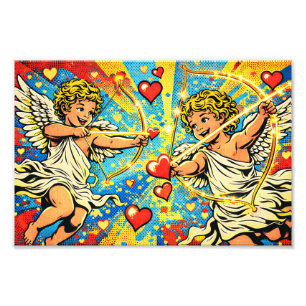 Impression Photo Cupidons de l'Amour Pop Art