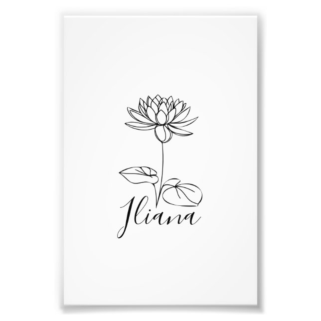 Impression Photo Custom Juillet Eau Lily Cadeau Fleur de naissance  (Devant)