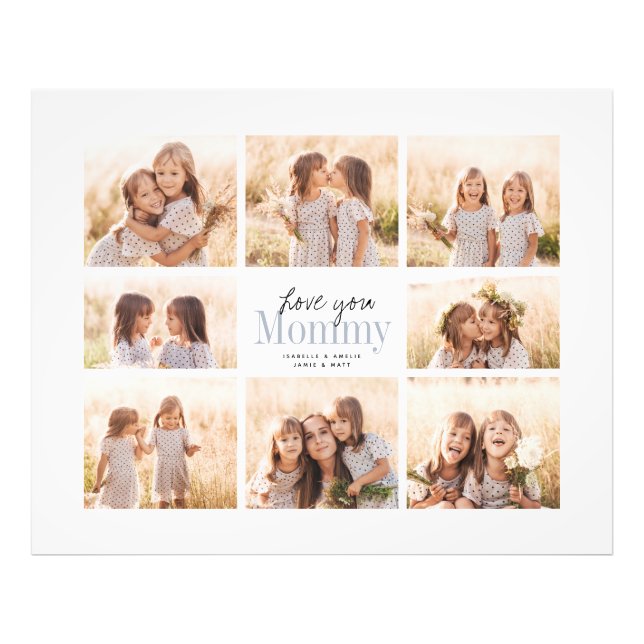 Impression Photo Custom Love You Mommy Mothers Day Collage (Devant)