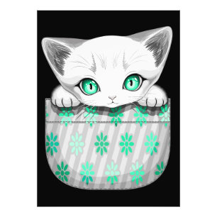 Impression Photo Cute de chat et pointe joueuse à partir d'une poch