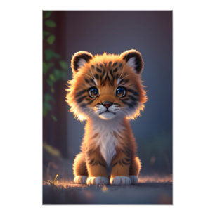 Impression Photo Cute Lion cub art