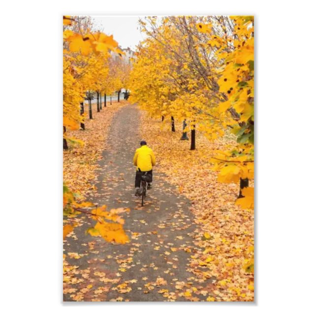 Impression Photo Cyclisme d'automne (Devant)