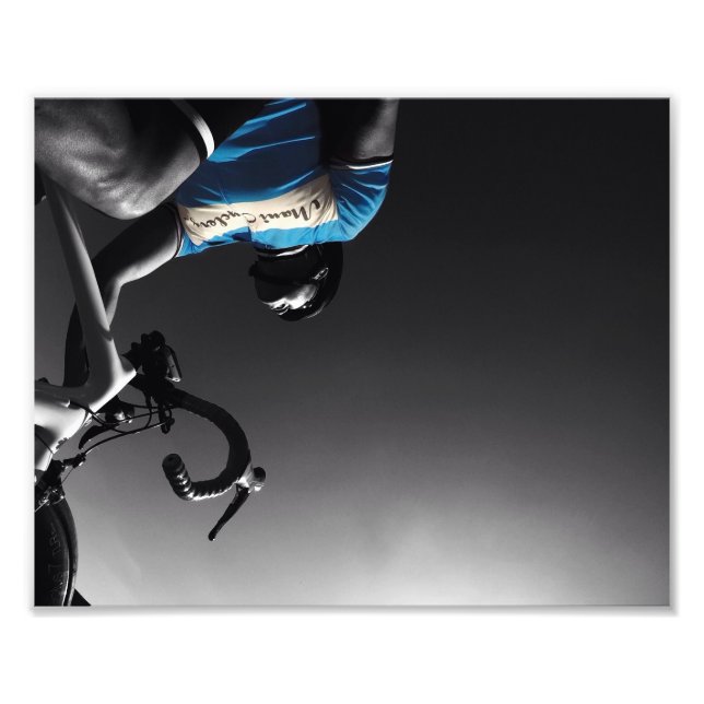 Impression Photo Cyclisme en noir et blanc (Devant)