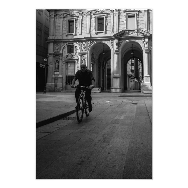 Impression Photo Cycliste de l'allée gothique (Devant)