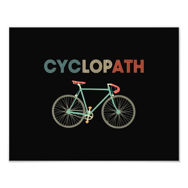 Impression Photo Cyclopath Funny Bicycle Cyclist Humor (Devant)