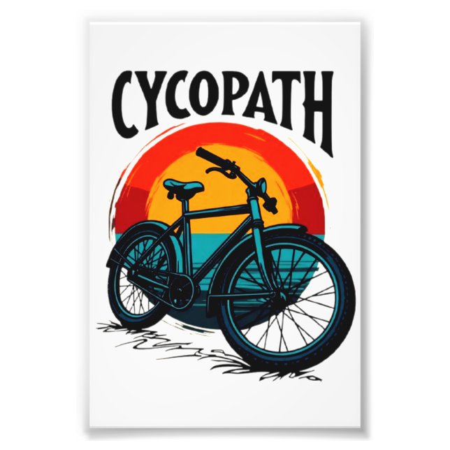 Impression Photo Cycopath : Vélo énergétique avec le soleil couchan (Devant)