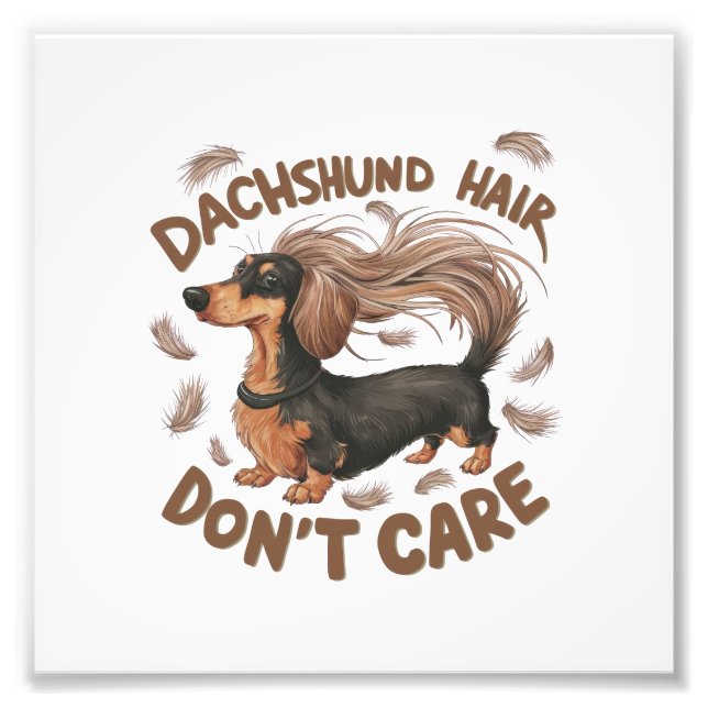 Impression Photo Dachshund Hair, ne t'en fais pas (Devant)