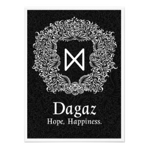 Impression Photo Dagaz /Happiness/ Version noire