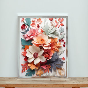Impression Photo Dahlias artisanaux en teintes vives